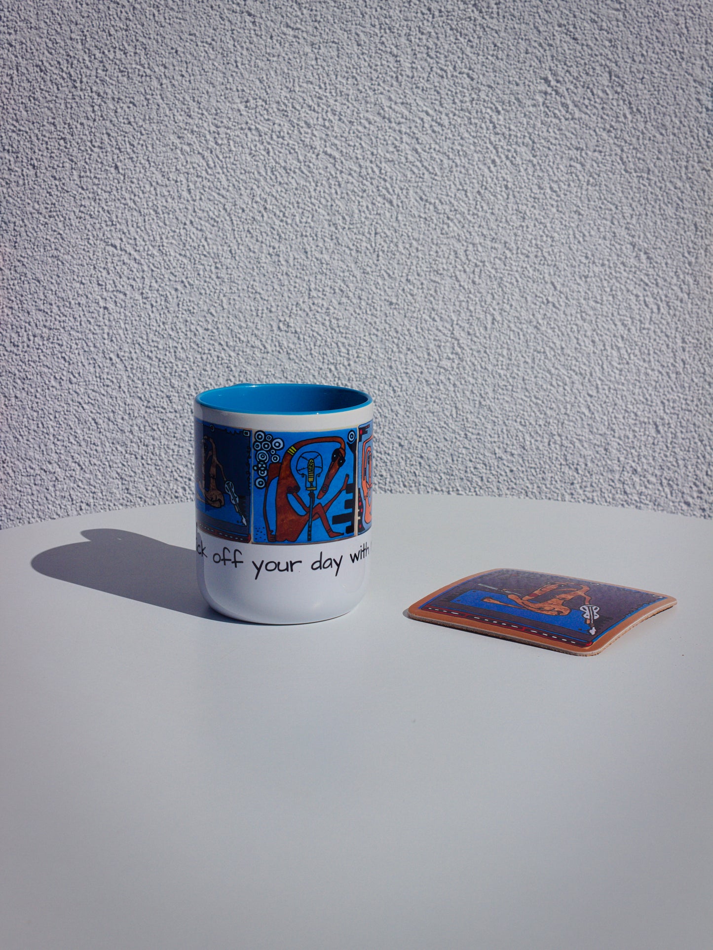 "Kick off your day with music!" | Kubek ceramiczny