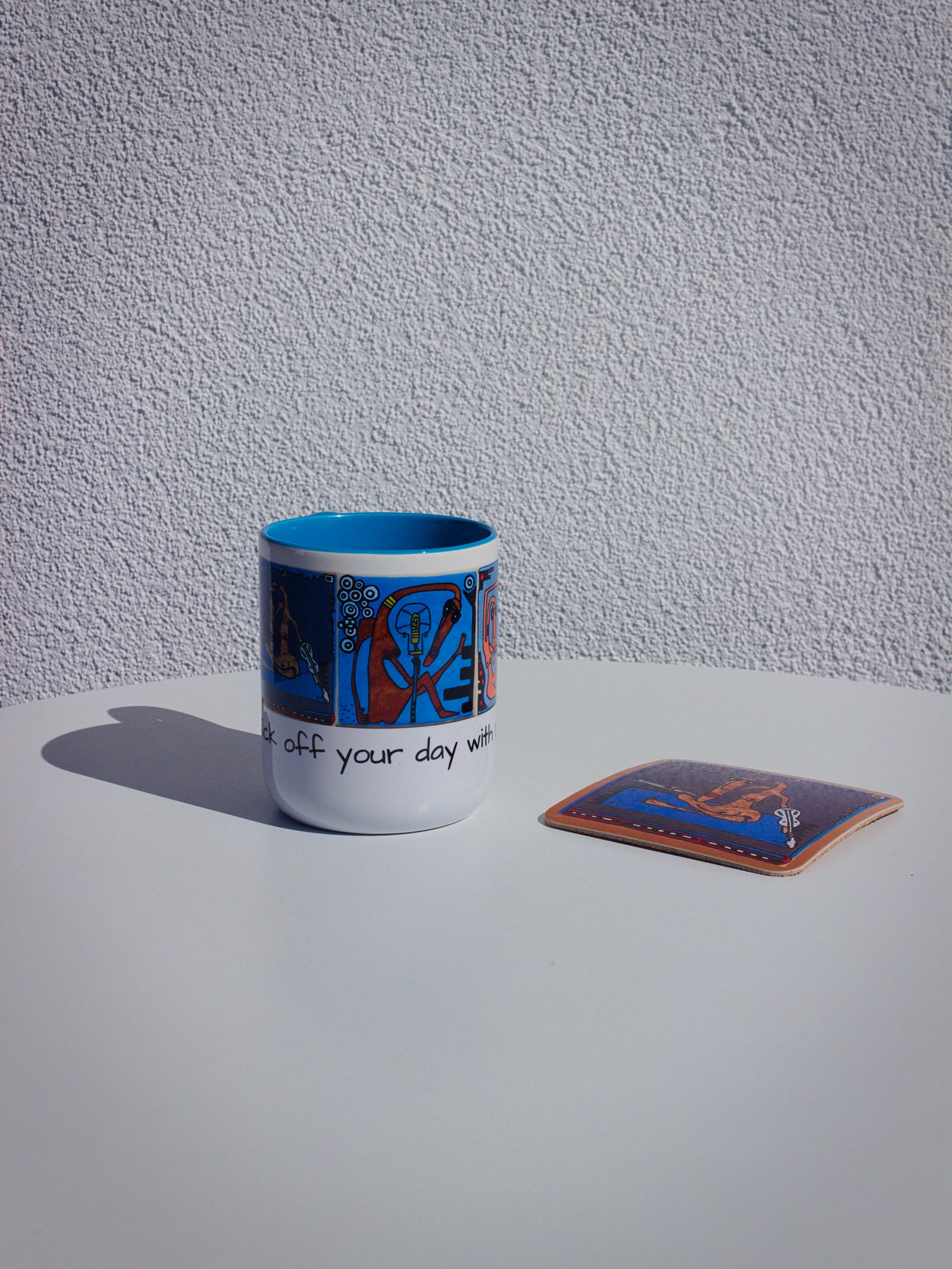 "Kick off your day with music!" | Kubek ceramiczny