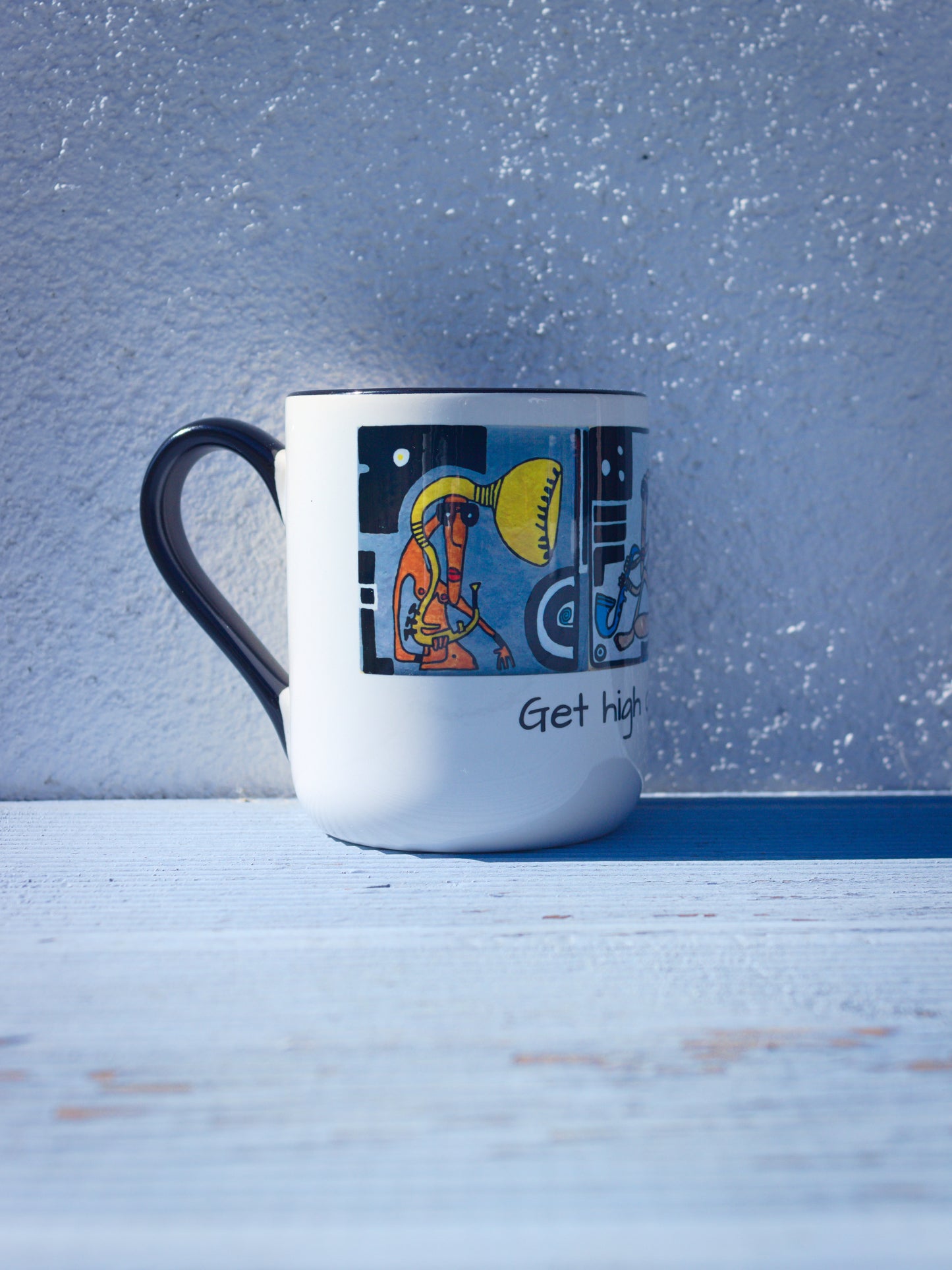 "Get high on music!" | Kubek ceramiczny