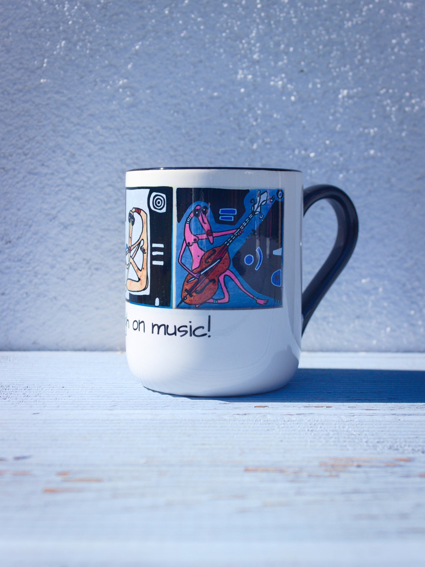 "Get high on music!" | Kubek ceramiczny