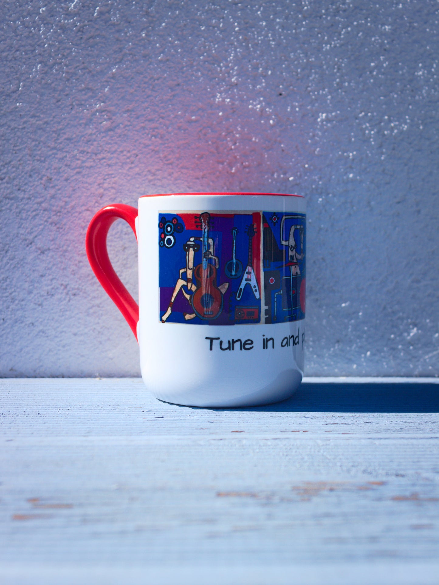 "Tune in and play along!" | Kubek ceramiczny