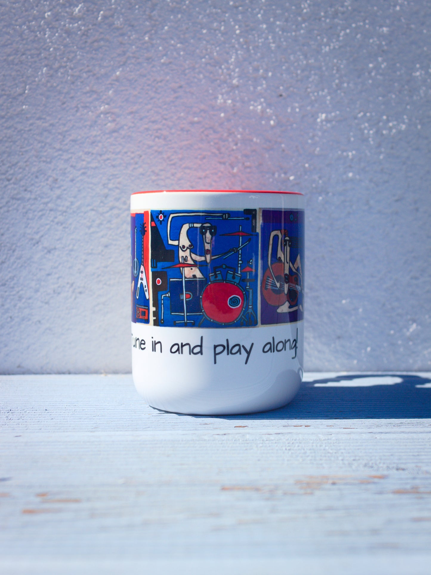 "Tune in and play along!" | Kubek ceramiczny